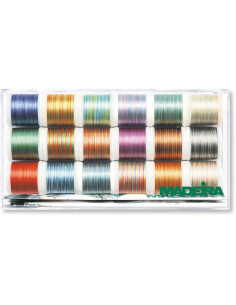 Boite de fils à broder Polyneon 40 Multicolor Madeira