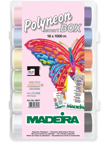 Valise de fils à broder SmartBox Polyneon Madeira