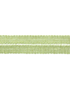 Tresse pré-plié acrylique au mètre - Vert amande