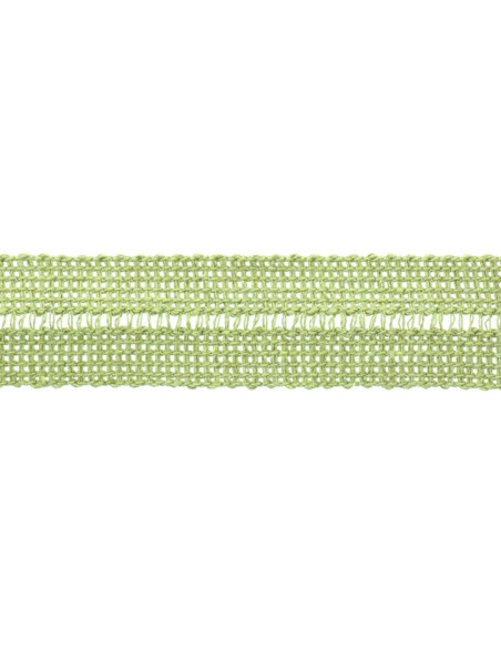 Tresse pré-plié acrylique au mètre - Vert amande