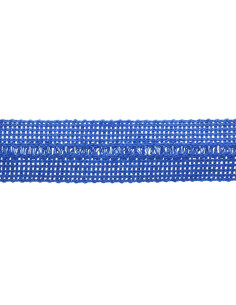 Tresse pré-plié acrylique au mètre - Bleu roy