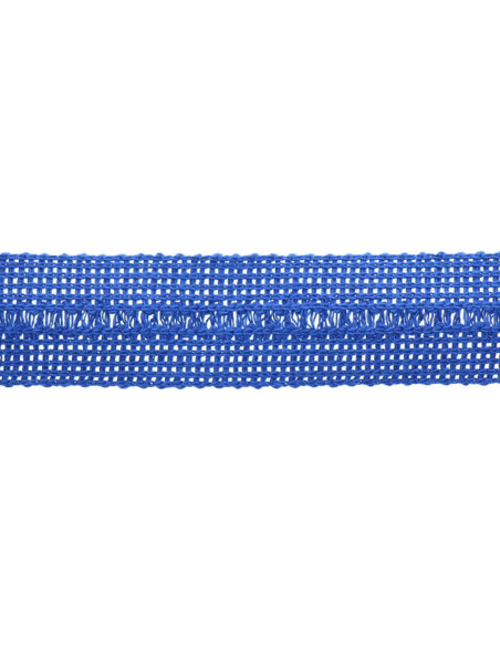 Tresse pré-plié acrylique au mètre - Bleu roy