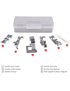 Kit de semelles pour surjeteuse Necchi NL-11C et Creator C12 2