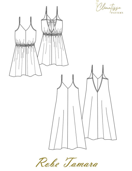 Patron de robe Tamara - Clématisse Pattern