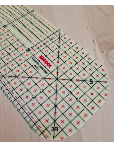 Règle de repassage à chaud pour ourlets 30 x 10 cm