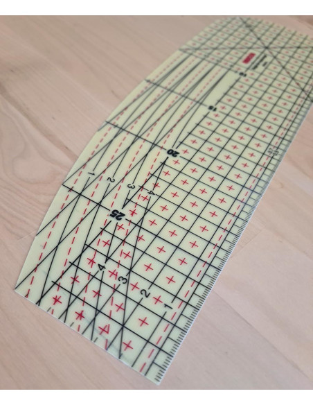 Règle de repassage à chaud pour ourlets 30 x 10 cm