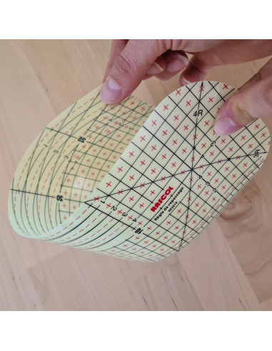 Règle de repassage à chaud pour ourlets 30 x 10 cm