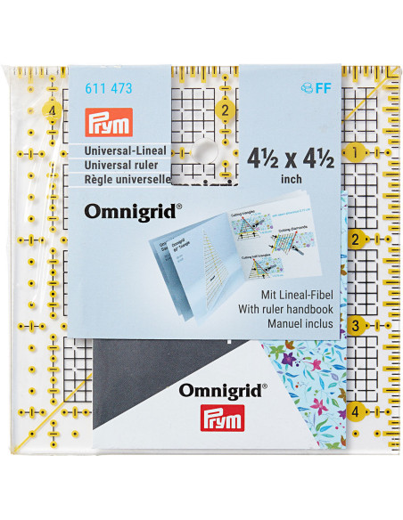 Règle patchwork Omnigrid 4,5 x 4,5 inch