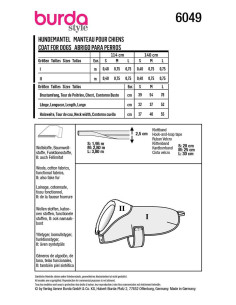 Patron de manteau pour chien - Burda 6049 2