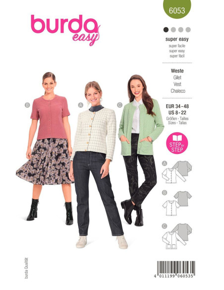 Patron de gilet - Burda 6053