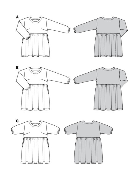 Patron de robe - Burda 6055