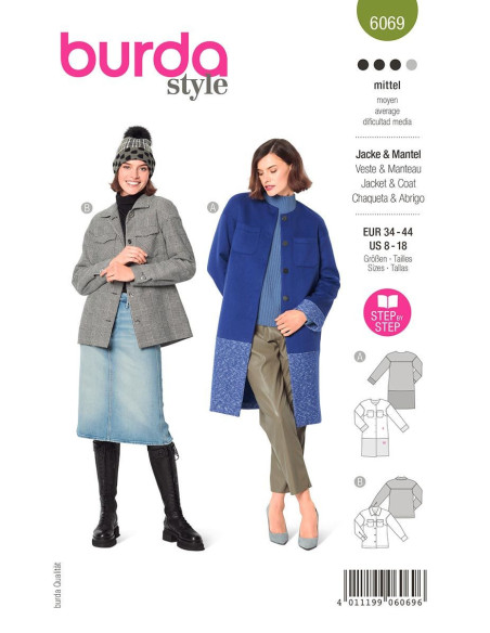 Patron de manteau et veste - Burda 6069