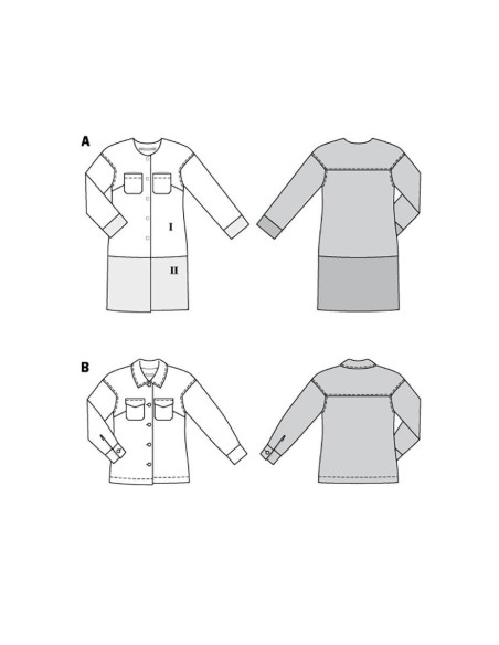 Patron de manteau et veste - Burda 6069