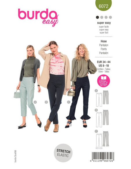 Patron de pantalon - Burda 6072