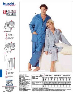 Patron de pyjama - Burda 2691