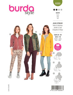 Patron de veste et manteau - Burda 6088