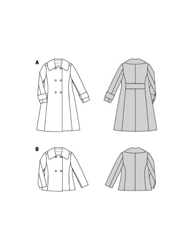 Patron de manteau et veste - Burda 6092