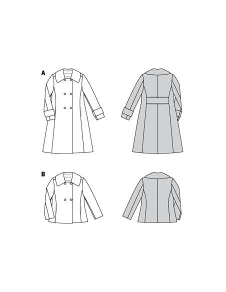 Patron de manteau et veste - Burda 6092