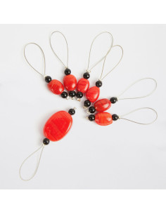 Lot de 7 marqueurs de mailles KnitPro - Tangerine