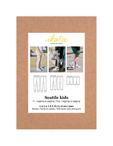Patron de legging ou jegging Seattle kids - Ikatee