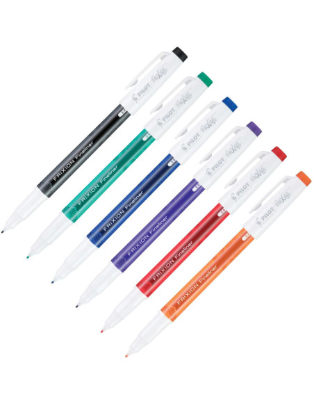 Set de 6 stylos feutres Pilot FriXion Fineliner
