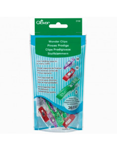 Sachet de 26 pinces Prodige Clover - Tailles assorties