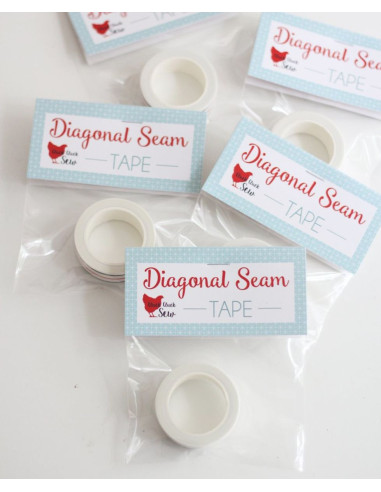 Ruban de guidage à la machine Diagonal Seam Tape - Blanc