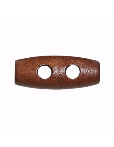 Set de 12 boutons buchette bois marron clair 20 mm