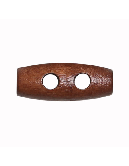 Set de 12 boutons buchette bois marron clair 20 mm