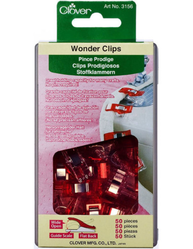 Boite 50 pinces Prodige Clover - Rouge