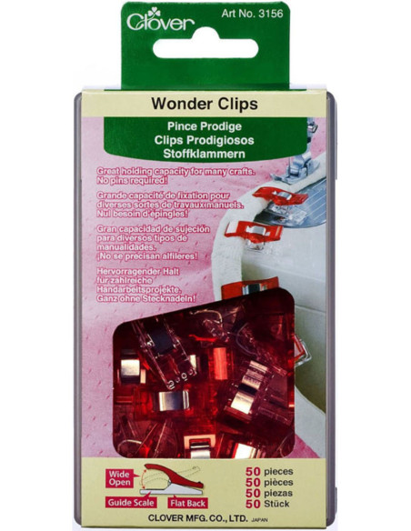 Boite 50 pinces Prodige Clover - Rouge