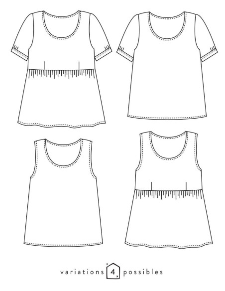 Patron de blouse Aimée - Atelier Scämmit