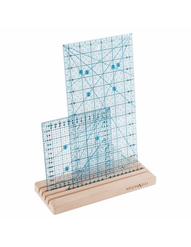 Casier bois 4 fentes pour règles patchwork