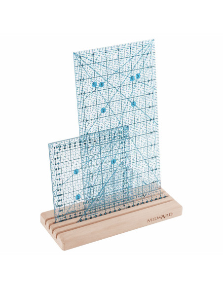Casier bois 4 fentes pour règles patchwork