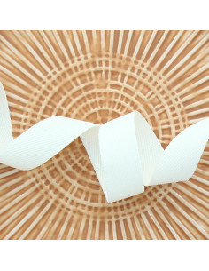 Sangle polyester aspect coton - Blanc