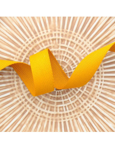 Sangle polyester aspect coton - Moutarde