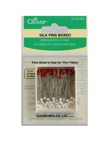 Boite de 100 épingles pour soie Clover