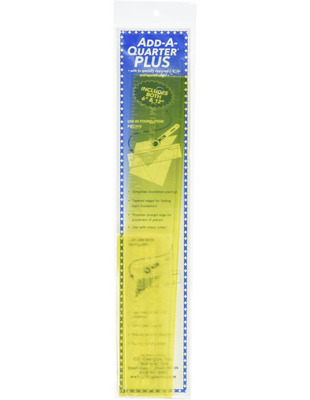 Set de 2 règles Add-A-Quarter PLUS 6 et 12 inch