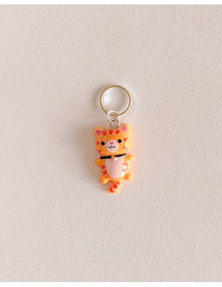 Lot de 5 anneaux marqueurs de maille - Petits chats