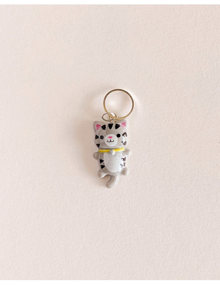 Lot de 5 anneaux marqueurs de maille - Petits chats