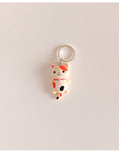 Lot de 5 anneaux marqueurs de maille - Petits chats