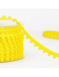 Galon mini pompons - Jaune mimosa
