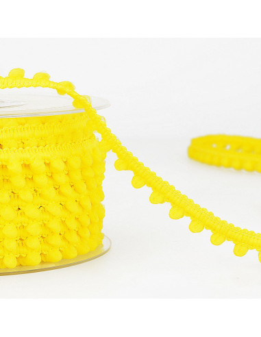 Galon mini pompons - Jaune mimosa