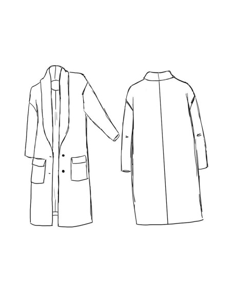Patron de manteau Pam - Maison Fauve