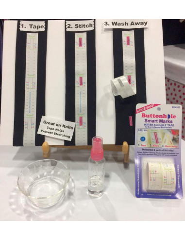 Ruban hydrosoluble pour traçage de boutonnières