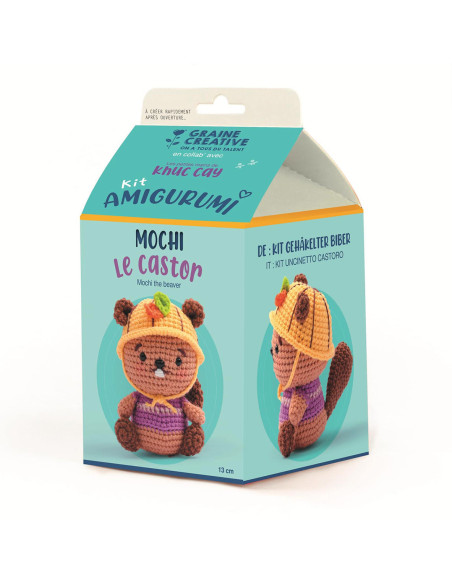 Kit crochet amigurumi - Mochi le castor