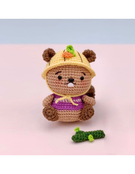 Kit crochet amigurumi - Mochi le castor
