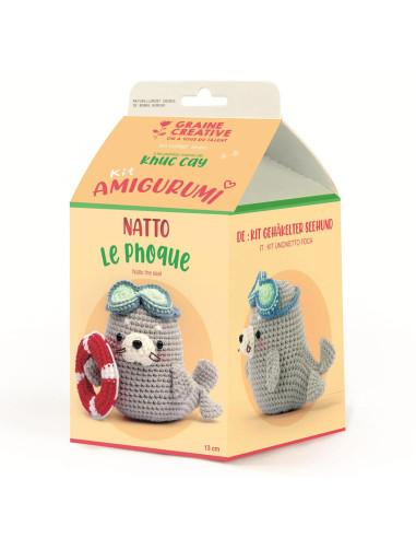 Kit crochet amigurumi - Natto le phoque
