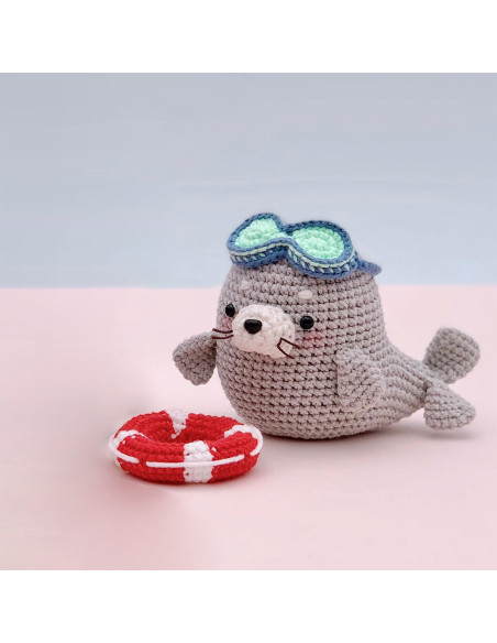 Kit crochet amigurumi - Natto le phoque