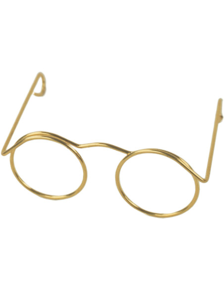 Lot de 5 paires de lunettes pour amigurumi 50 mm - Or